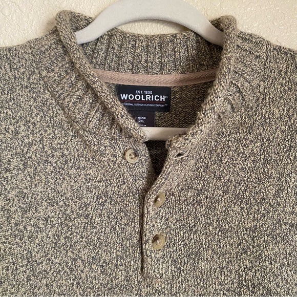 Woolrich Mens Khaki Sweater - Picture 2 of 8
